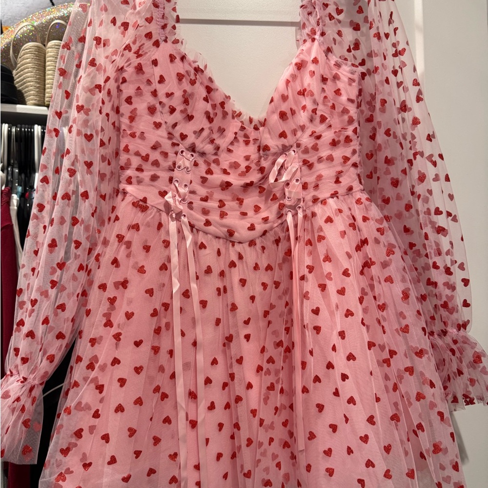 Sugar thrillz pink and red heart dress